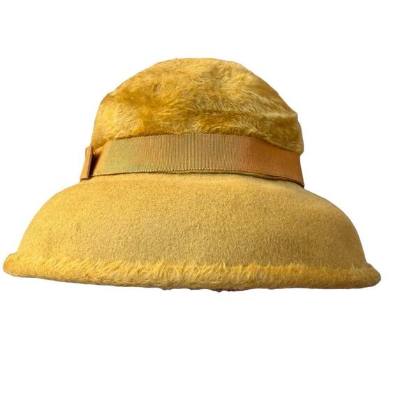 Anthropologie Mod Felt Bucket Hat TAN NWT! Yellow mustard Anthropologie Mod Felt Bucket Hat TAN NWT! Yellow mustard main image 4
